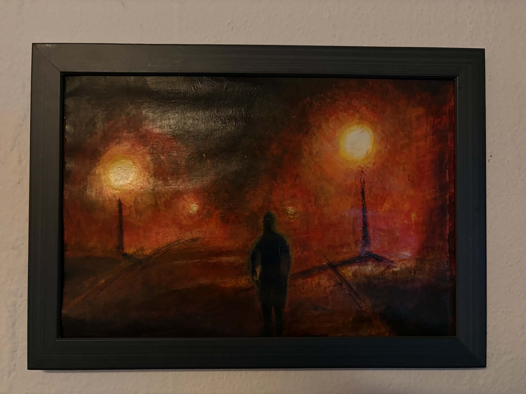 Acryl painting by me reflect the combination of darkness and ight